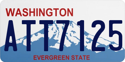 WA license plate ATT7125