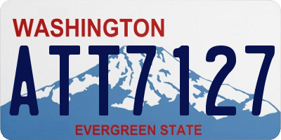 WA license plate ATT7127