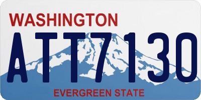 WA license plate ATT7130