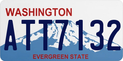 WA license plate ATT7132