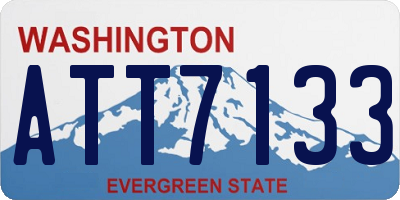 WA license plate ATT7133