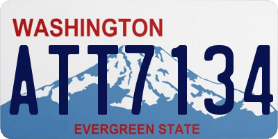 WA license plate ATT7134