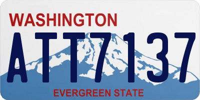 WA license plate ATT7137