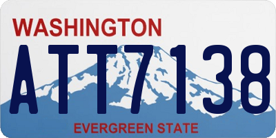 WA license plate ATT7138