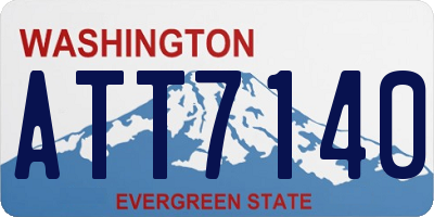 WA license plate ATT7140