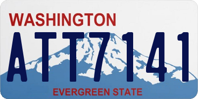 WA license plate ATT7141
