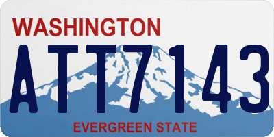 WA license plate ATT7143