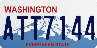 WA license plate ATT7144