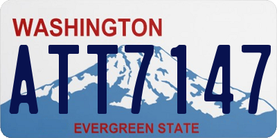 WA license plate ATT7147