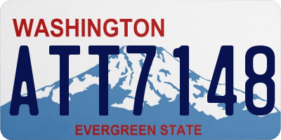 WA license plate ATT7148