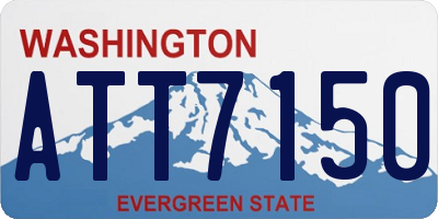 WA license plate ATT7150