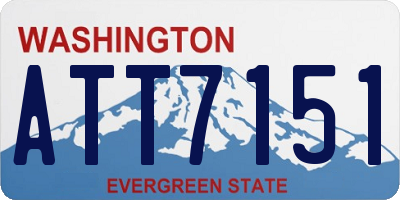 WA license plate ATT7151