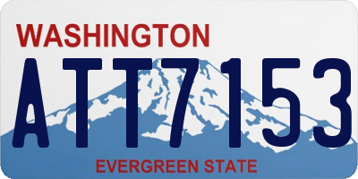 WA license plate ATT7153