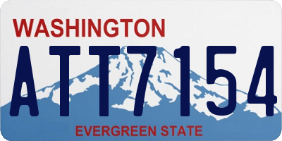 WA license plate ATT7154