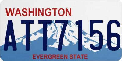 WA license plate ATT7156