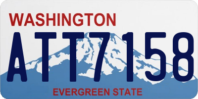 WA license plate ATT7158