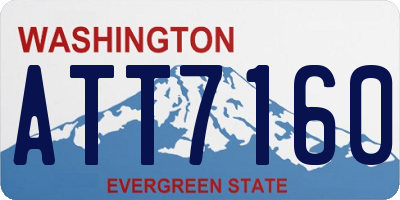 WA license plate ATT7160