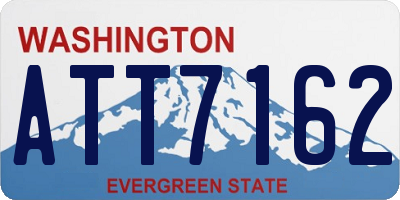 WA license plate ATT7162
