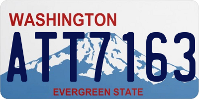 WA license plate ATT7163