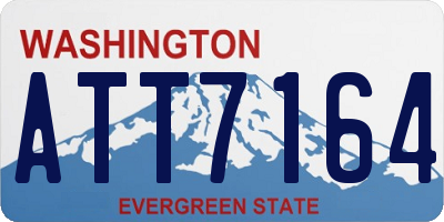 WA license plate ATT7164