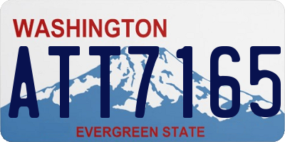 WA license plate ATT7165