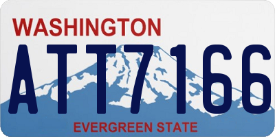 WA license plate ATT7166