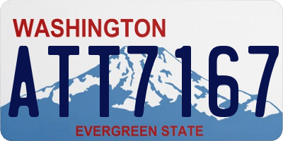 WA license plate ATT7167