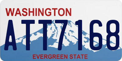 WA license plate ATT7168