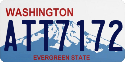 WA license plate ATT7172