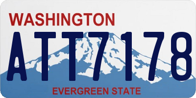 WA license plate ATT7178