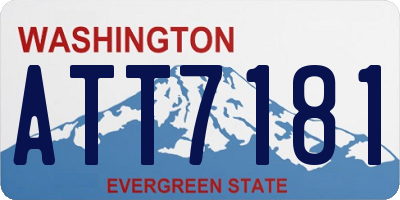 WA license plate ATT7181