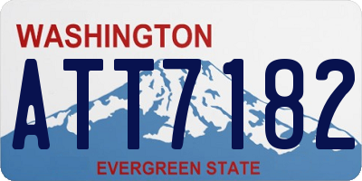 WA license plate ATT7182