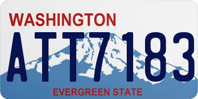 WA license plate ATT7183