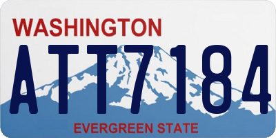 WA license plate ATT7184