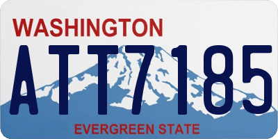 WA license plate ATT7185