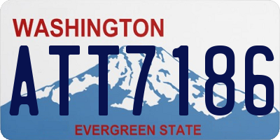 WA license plate ATT7186