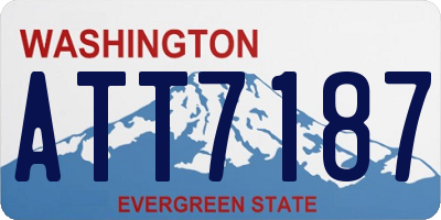 WA license plate ATT7187