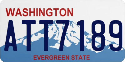 WA license plate ATT7189