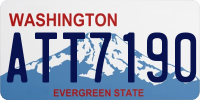 WA license plate ATT7190