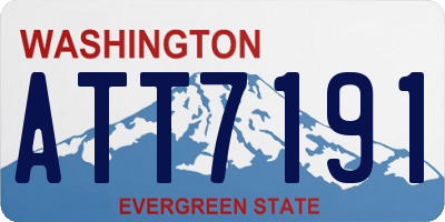WA license plate ATT7191