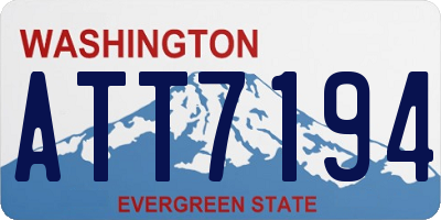 WA license plate ATT7194