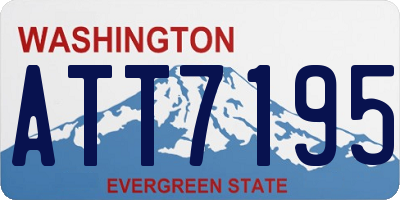 WA license plate ATT7195