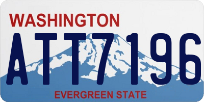 WA license plate ATT7196