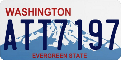 WA license plate ATT7197