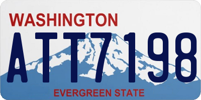 WA license plate ATT7198