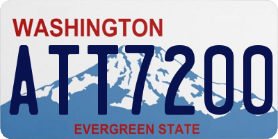 WA license plate ATT7200