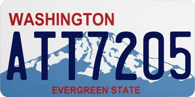 WA license plate ATT7205