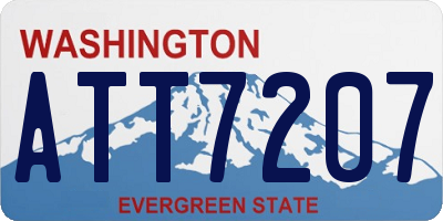 WA license plate ATT7207
