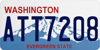 WA license plate ATT7208