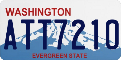 WA license plate ATT7210